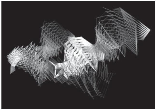 Estudio de recursión tridimensional generado por computadora